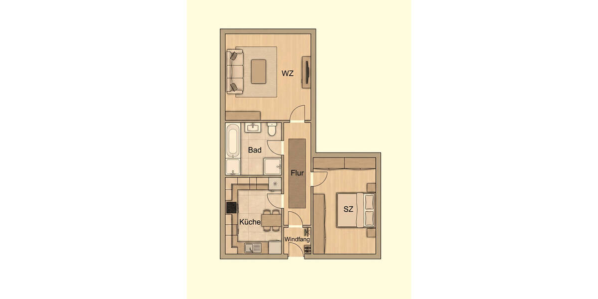 Etagenwohnung Berlin Tiergarten - 2 Zimmer, 62 m&sup2;, 1.300&euro; | Angebot:26486106