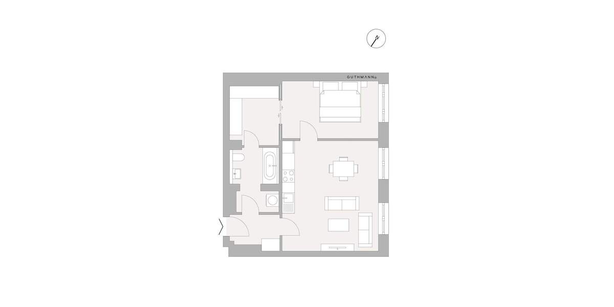 Etagenwohnung Berlin Mitte - 2 Zimmer, 59 m&sup2;, 395.000&euro; | Angebot:25866622
