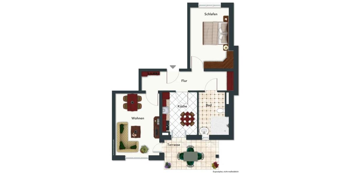 2 Raum Wohnung, barrierefrei,gute Anbindung,ebenerdig,altersgerec 2 zimmer