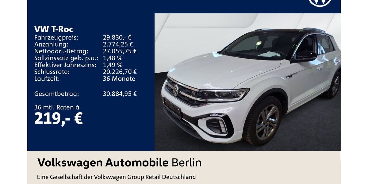 VW T-Roc 22.140 km 29.830 &euro; Berlin 10587
