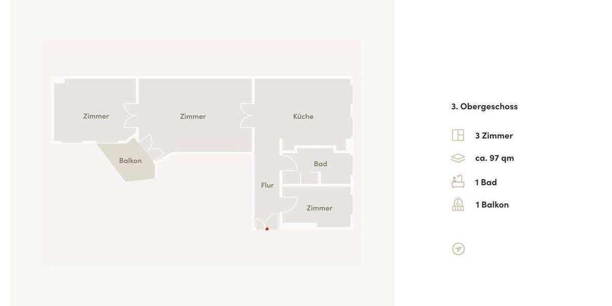 Etagenwohnung Berlin Wilmersdorf - 4 Zimmer, 97 m&sup2;, 795.000&euro; | Angebot:23377002