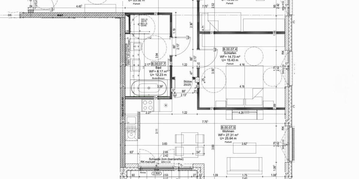 Etagenwohnung Teltow - 3 Zimmer, 83 m&sup2;, 1.418&euro; | Angebot:26274473