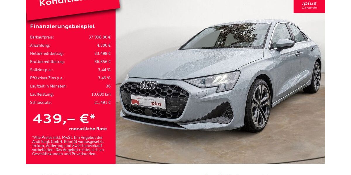 Audi A3 9.478 km 37.998 € Potsdam 14482