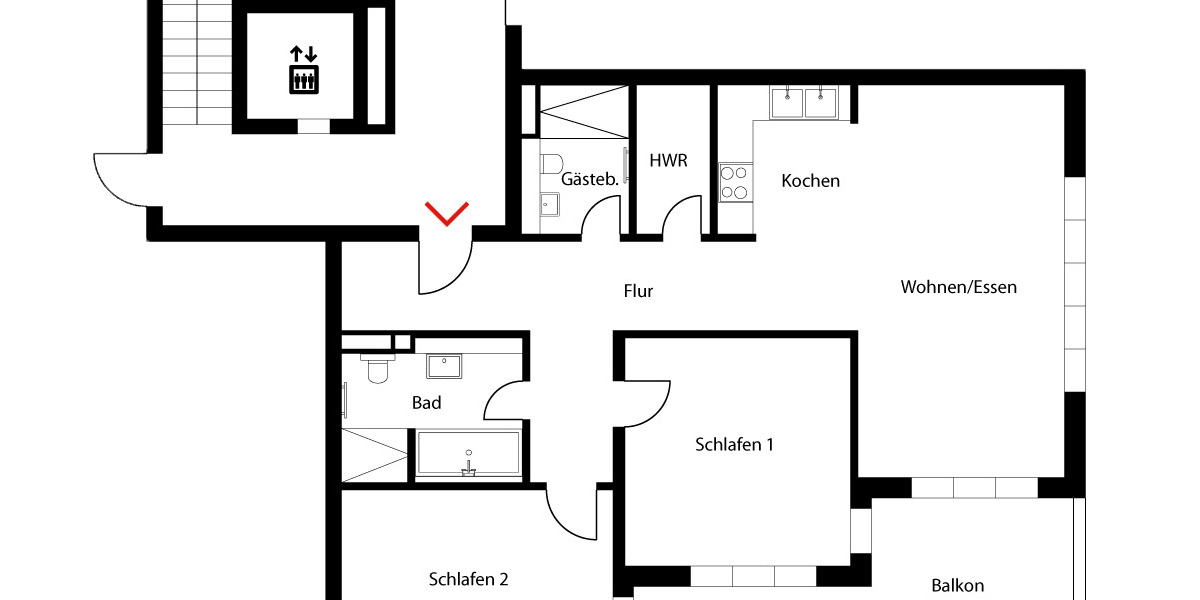 Etagenwohnung Berlin Friedrichshain - 3 Zimmer, 96 m&sup2;, 2.650&euro; | Angebot:26857089