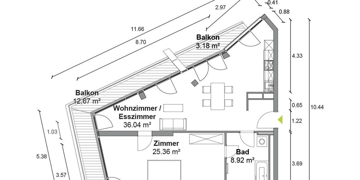 Etagenwohnung Berlin Mitte - 2 Zimmer, 78 m&sup2;, 1.900&euro; | Angebot:26066724