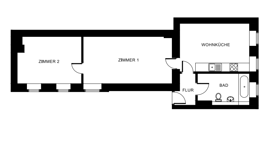 Etagenwohnung Berlin Kreuzberg - 2 Zimmer, 67 m&sup2;, 279.900&euro; | Angebot:25700717