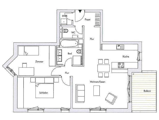 Etagenwohnung Berlin Wilhelmsruh - 3 Zimmer, 86 m&sup2;, 1.650&euro; | Angebot:26744963
