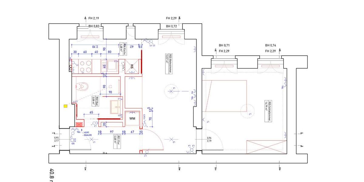 Erdgeschoßwohnung Berlin Charlottenburg-Wilmersdorf - 2 Zimmer, 41 m&sup2;, 490&euro; | Angebot:26522205