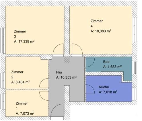 Erdgeschoßwohnung Berlin Charlottenburg-Wilmersdorf - 4 Zimmer, 73 m&sup2;, 485.000&euro; | Angebot:26824384