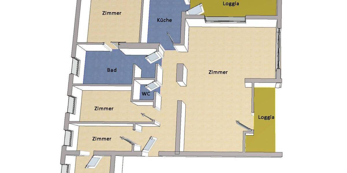 Etagenwohnung Berlin / Lankwitz Lankwitz - 4 Zimmer, 119 m&sup2;, 499.000&euro; | Angebot:26417990