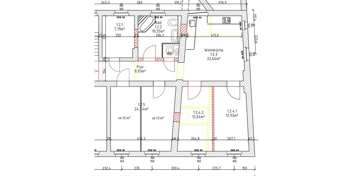 Etagenwohnung Potsdam Berliner Vorstadt - 5 Zimmer, 100 m&sup2;, 800&euro; | Angebot:26088387