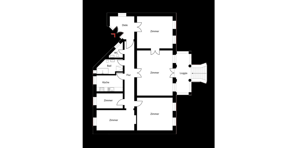 Etagenwohnung Potsdam Nauener Vorstadt - 5 Zimmer, 163 m&sup2;, 1.175.000&euro; | Angebot:26630857