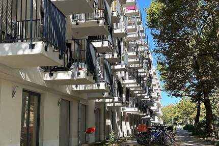 Studio-Apartment mit Terrasse in Lichtenberg, vermietet.