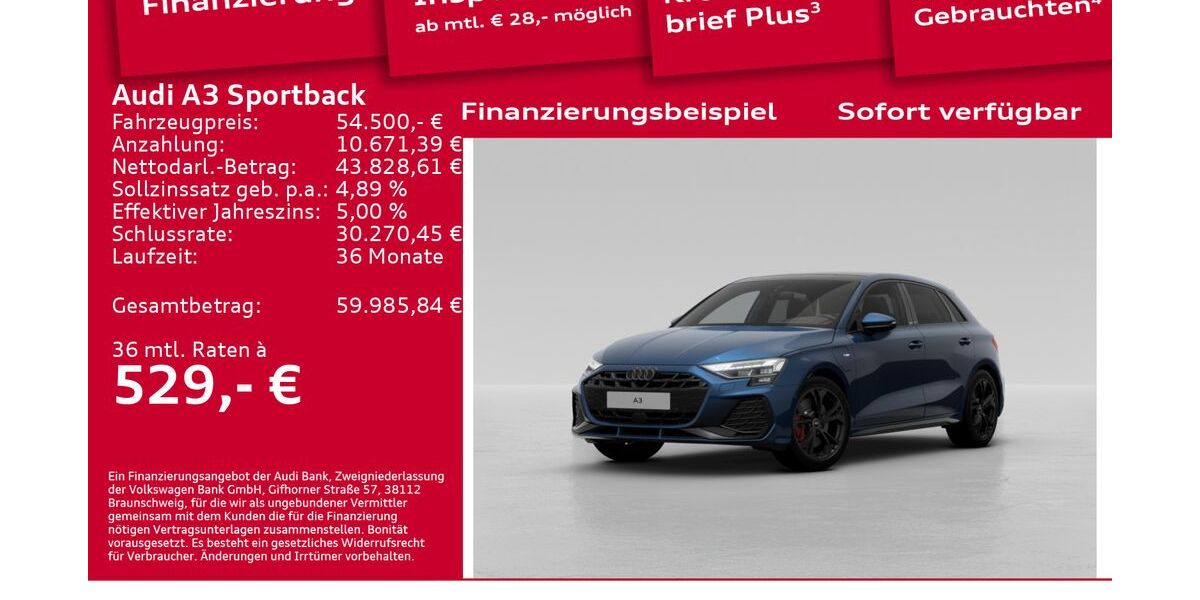 Audi A3 6.001 km 54.500 &euro; Berlin 12489