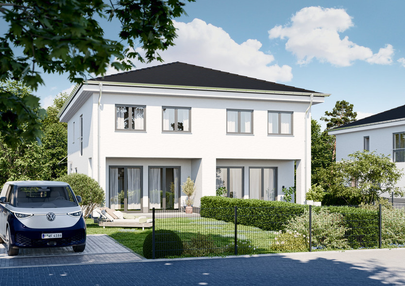 Wohnen im Grünen: Neubau-Doppelhaushälfte bei Berlin