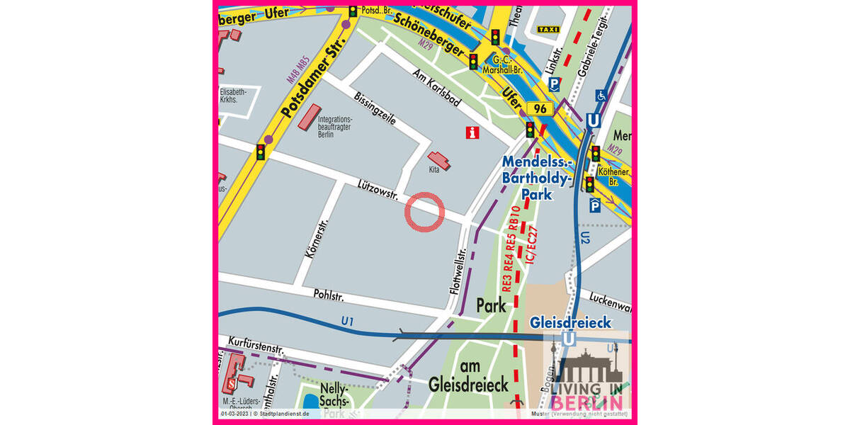 Etagenwohnung Berlin Tiergarten - 2 Zimmer, 34 m&sup2;, 978&euro; | Angebot:26700111