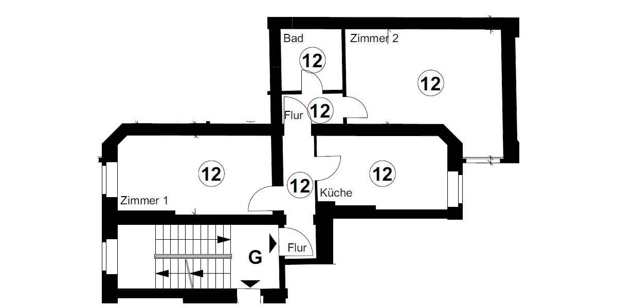 Etagenwohnung Berlin Kreuzberg - 2 Zimmer, 60 m&sup2;, 348.000&euro; | Angebot:26656929