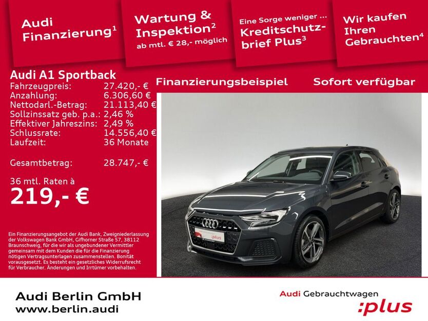 Audi A1 7.100 km 27.420 € Berlin 10587