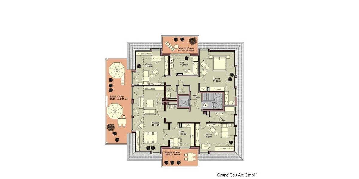 Etagenwohnung Berlin Dahlem - 4 Zimmer, 197 m&sup2;, 1.950.000&euro; | Angebot:26939586