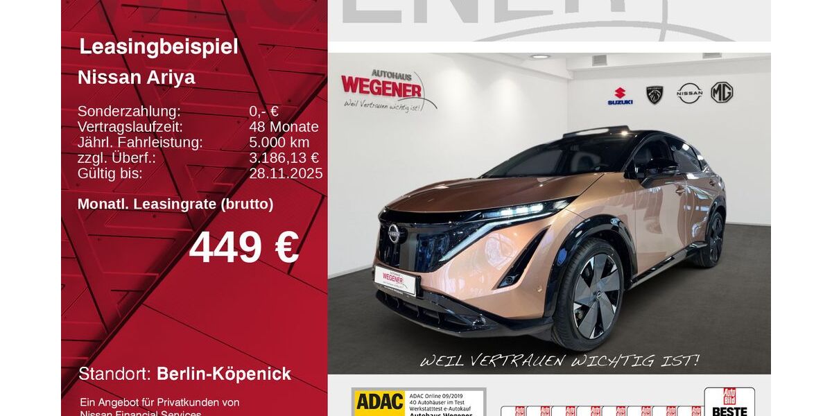 Nissan Ariya 3.701 km 52.340 € Berlin 12559