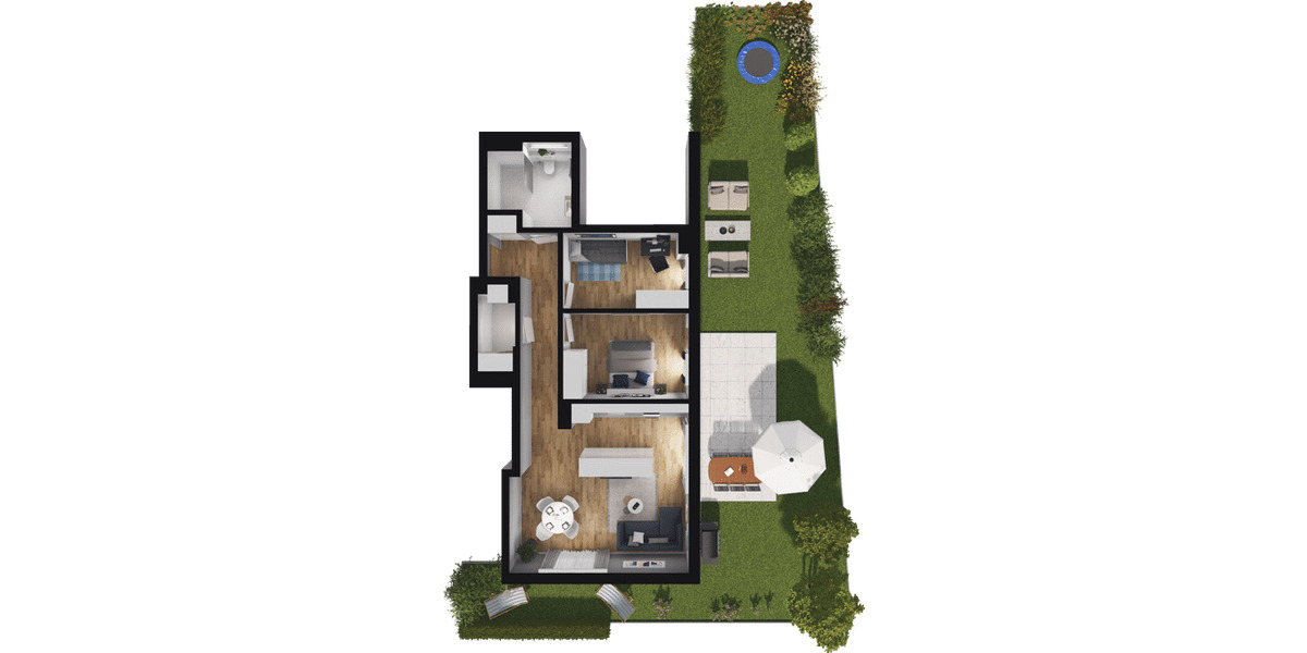 Etagenwohnung Falkensee - 3 Zimmer, 80 m&sup2;, 430.000&euro; | Angebot:25672312
