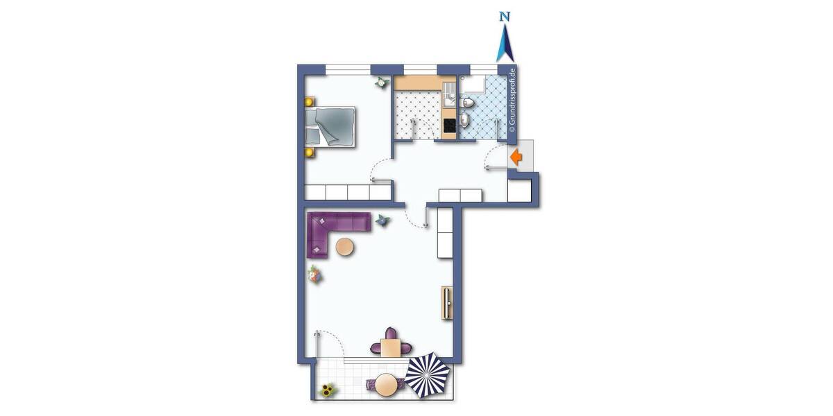 Etagenwohnung Berlin Westend - 2 Zimmer, 57 m&sup2;, 329.500&euro; | Angebot:26694291