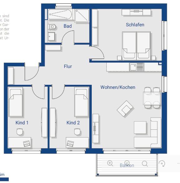 Etagenwohnung Nauen - 4 Zimmer, 90 m&sup2;, 1.330&euro; | Angebot:26232003