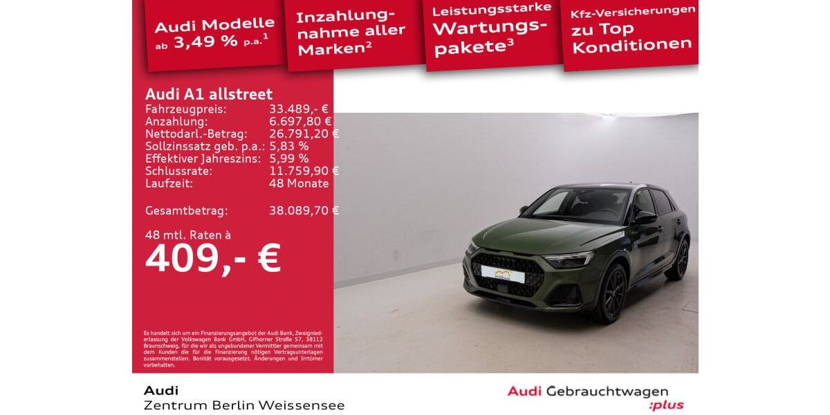 Audi A1 5.000 km 33.489 &euro; Berlin 13088
