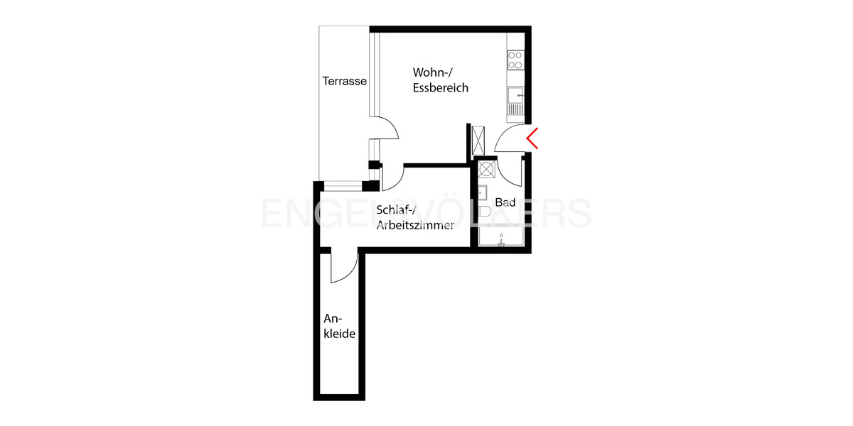 Etagenwohnung Berlin Mitte - 2 Zimmer, 46 m&sup2;, 375.000&euro; | Angebot:23242905
