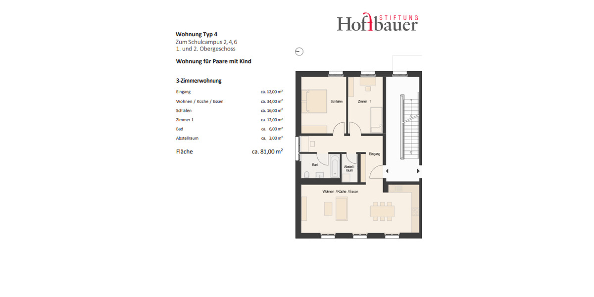 Etagenwohnung Werder (Havel) - 4 Zimmer, 93 m&sup2;, 1.302&euro; | Angebot:25717975