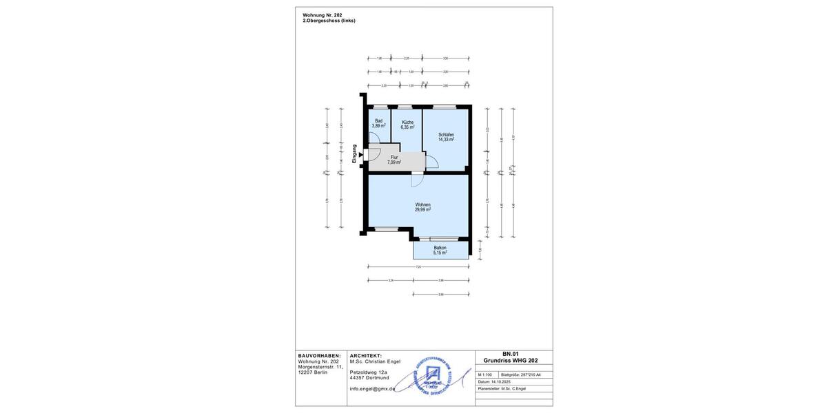 Dachgeschoßwohnung Berlin Steglitz-Zehlendorf - 2 Zimmer, 65 m&sup2;, 310.000&euro; | Angebot:24688561