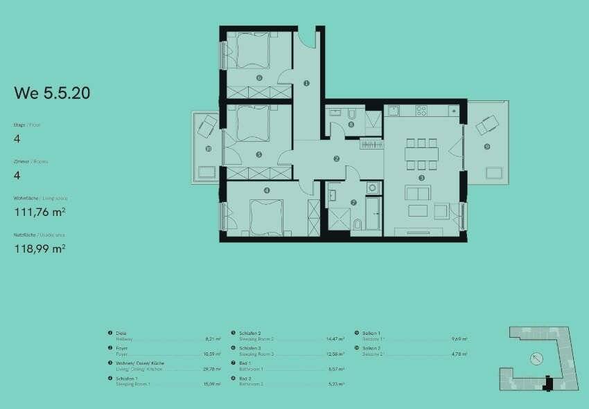 Etagenwohnung Berlin Friedrichshain - 4 Zimmer, 111 m&sup2;, 1.084.105&euro; | Angebot:25716967
