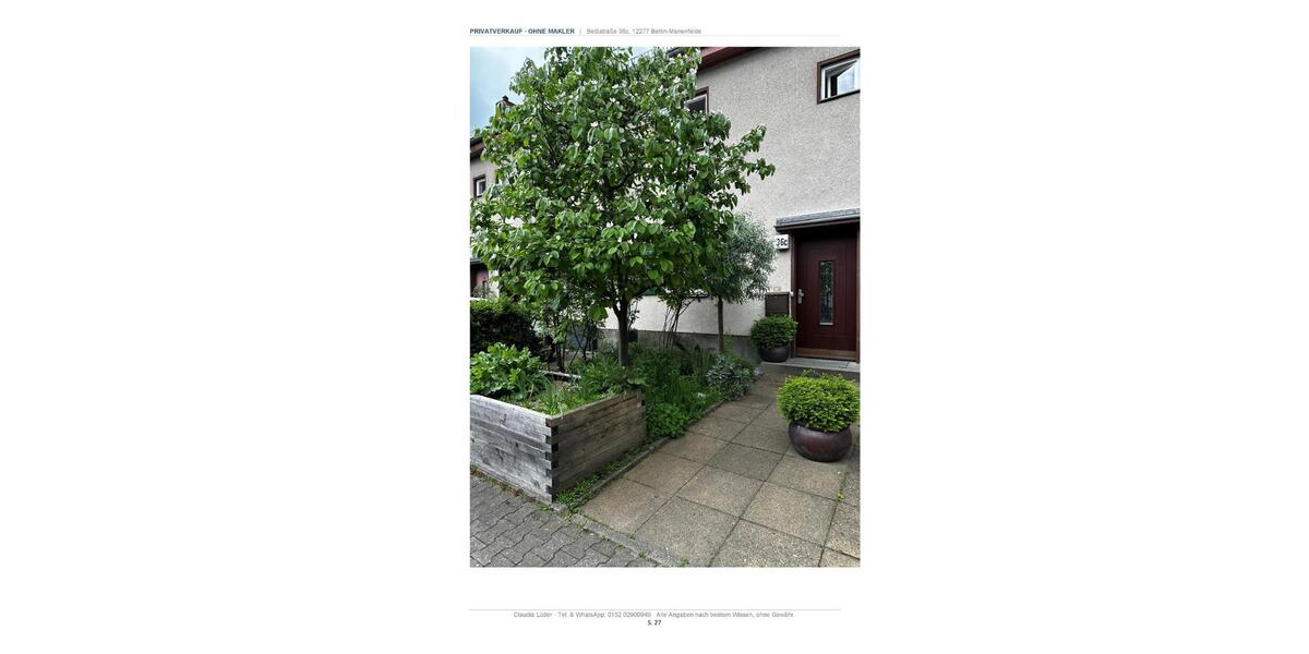 Reihenhaus Berlin Tempelhof-Schöneberg - 3 Zimmer, 70 m&sup2;, 599.000&euro; | Angebot:26697490