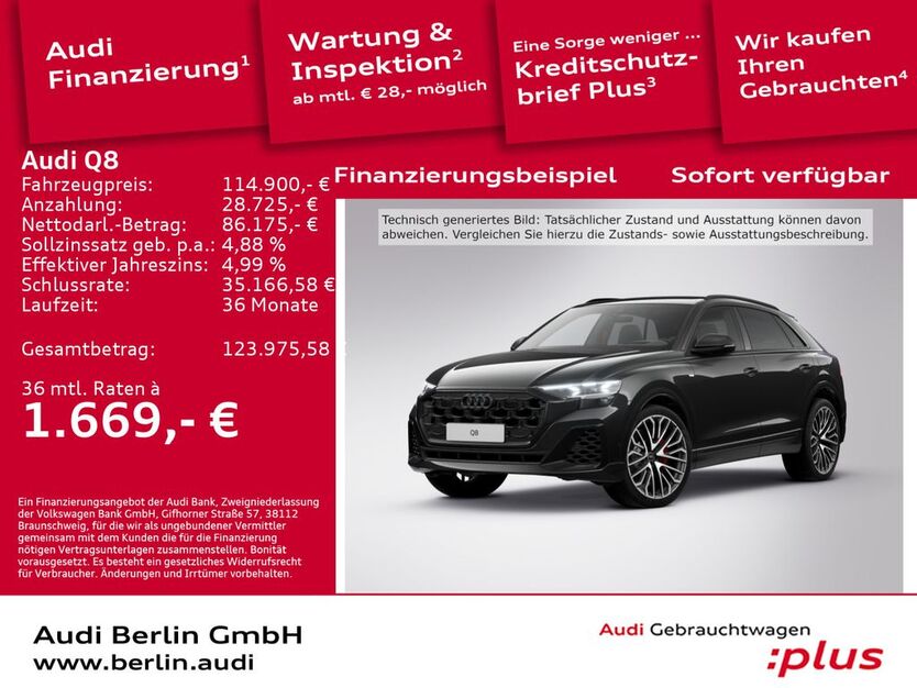 Audi Q8 9.500 km 114.900 € Berlin 12489