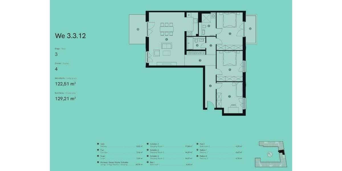 Etagenwohnung Berlin Friedrichshain - 4 Zimmer, 122 m&sup2;, 1.143.202&euro; | Angebot:25715787