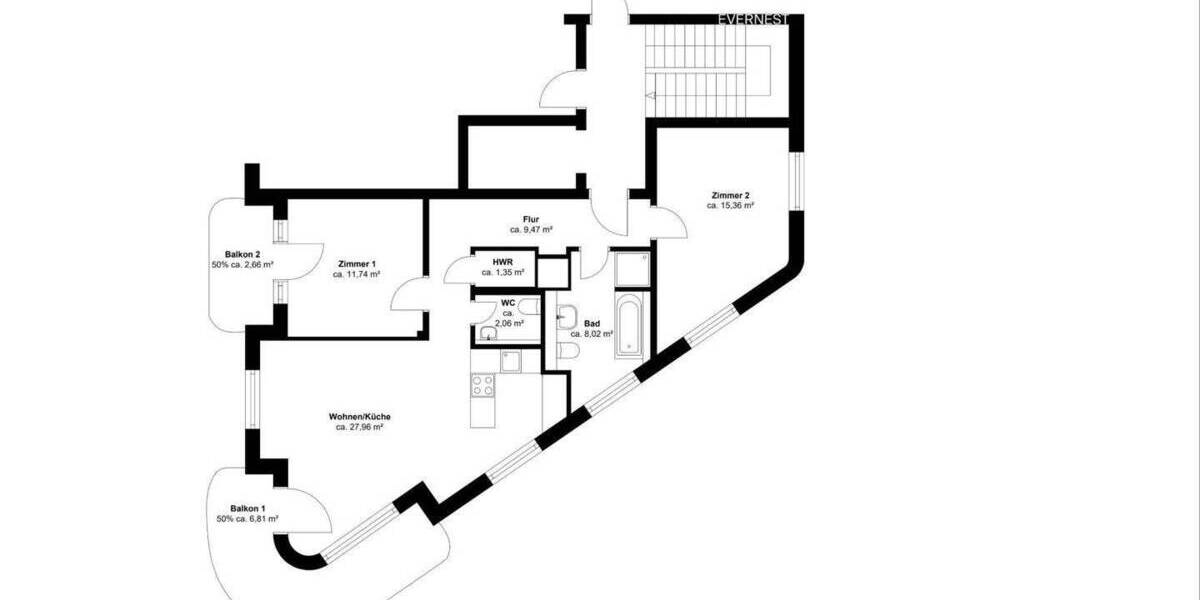 Etagenwohnung Potsdam Templiner Vorstadt - 3 Zimmer, 84 m&sup2;, 830.000&euro; | Angebot:25686299