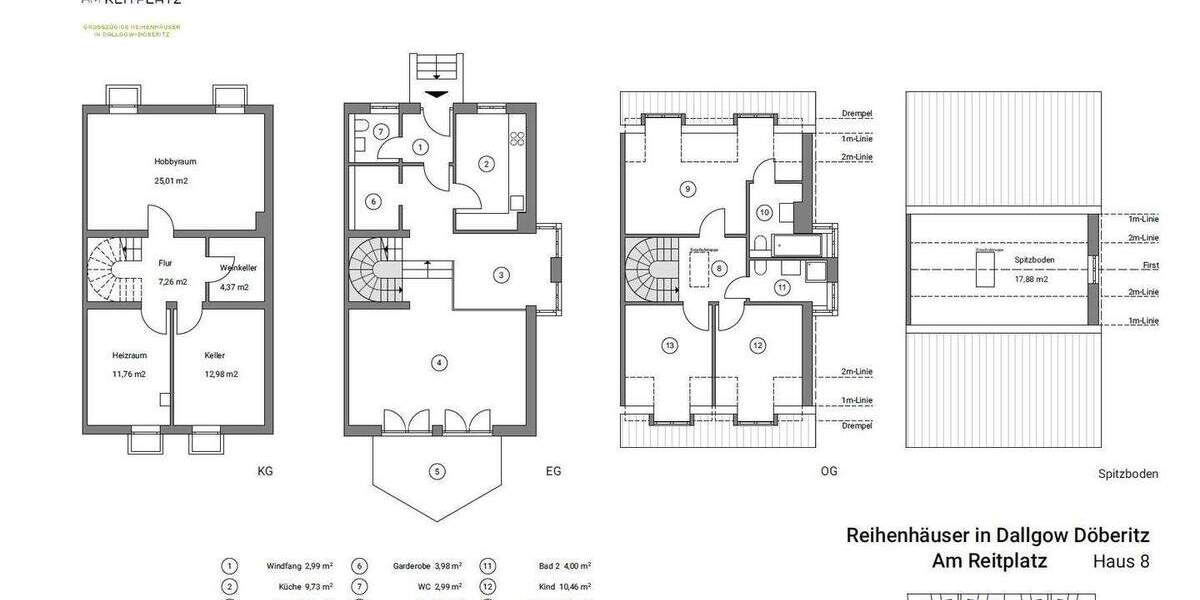 Reihenendhaus Dallgow-Döberitz Dallgow - 4 Zimmer, 117 m&sup2;, 480.000&euro; | Angebot:25098628