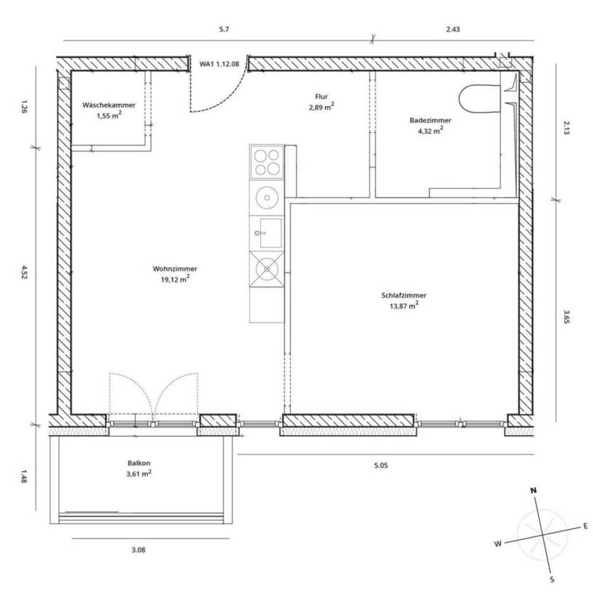 2 Zimmer mit Balkon - HAVELUFER Quartier