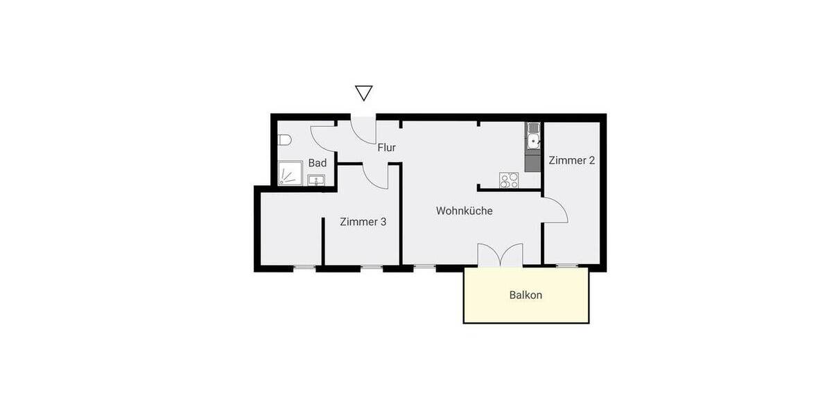 Etagenwohnung Potsdam Jägervorstadt - 3 Zimmer, 61 m&sup2;, 420.000&euro; | Angebot:26362542