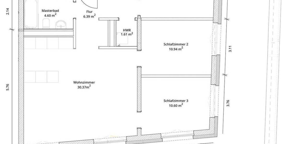 Etagenwohnung Berlin Spandau - 4 Zimmer, 95 m&sup2;, 2.110&euro; | Angebot:26930143