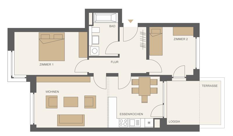 Wohnung mit kleinen Garten in Babelsberg 3 zimmer