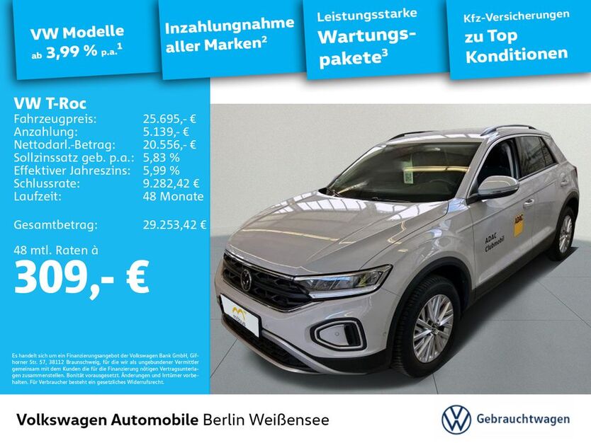 VW T-Roc 27.618 km 25.695 € Berlin 13088