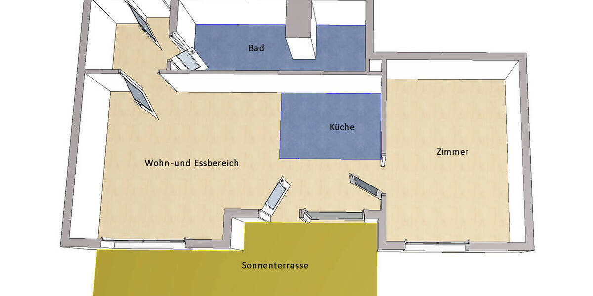 Etagenwohnung Berlin / Oberschöneweide Oberschöneweide - 2 Zimmer, 53 m&sup2;, 395.000&euro; | Angebot:26616362