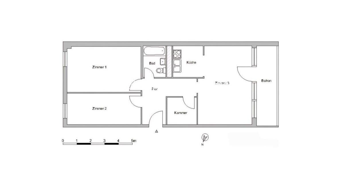 Etagenwohnung Berlin Mitte - 3 Zimmer, 79 m&sup2;, 680&euro; | Angebot:26728226