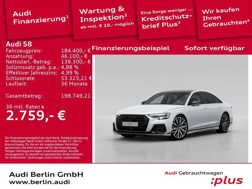 Audi S8 6.001 km 184.400 € Berlin 10587