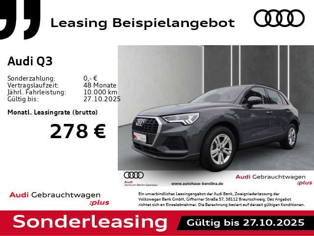Audi Q3 14.708 km 33.699 € Berlin 13581