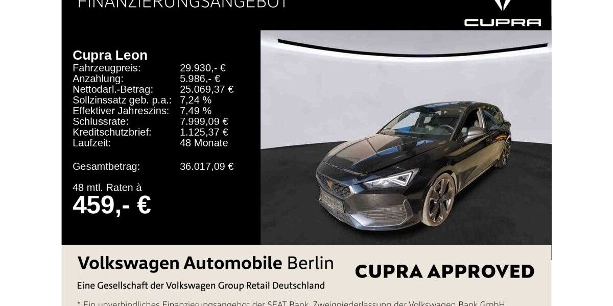 Cupra Leon 36.650 km 29.930 &euro; Berlin 13089
