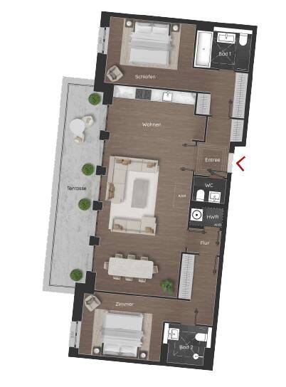 Etagenwohnung Potsdam Bornstedter Feld - 3 Zimmer, 110 m&sup2;, 995.000&euro; | Angebot:24055857