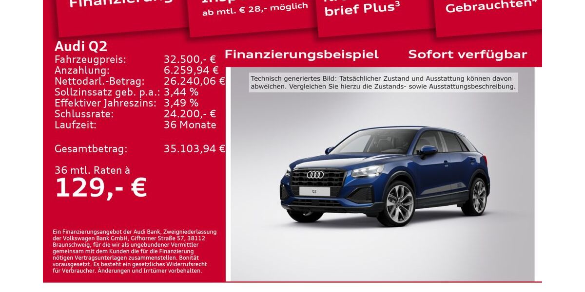 Audi Q2 6.850 km 32.500 &euro; Berlin 12489