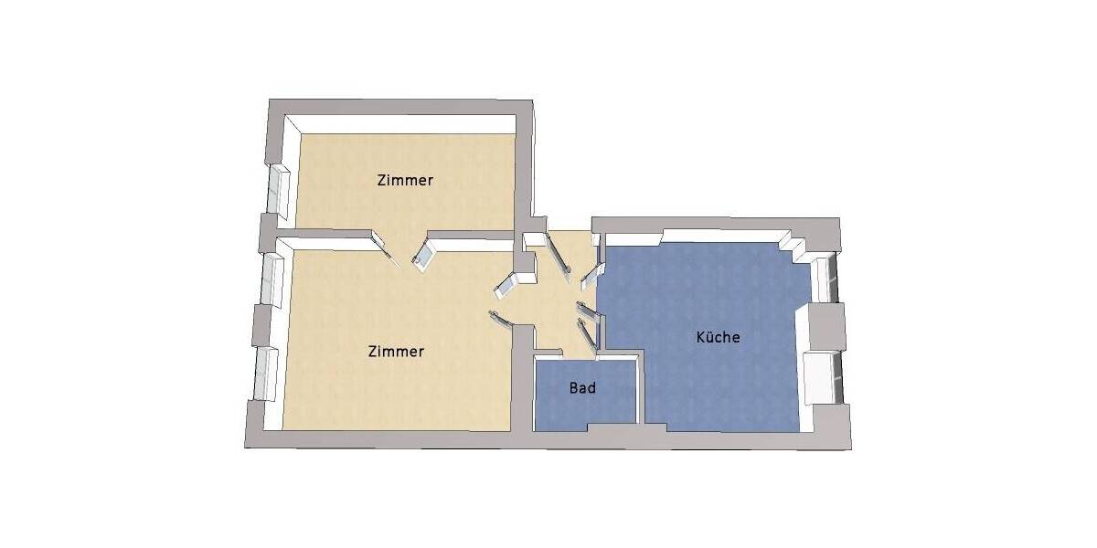 Etagenwohnung Berlin Kreuzberg Kreuzberg - 2 Zimmer, 65 m&sup2;, 445.000&euro; | Angebot:26305918